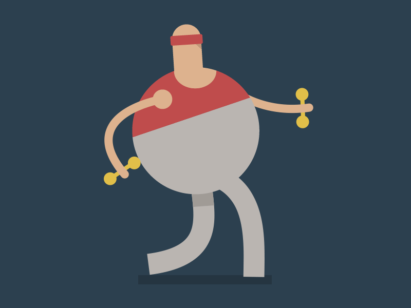 Walking animation created by Myk Klemme